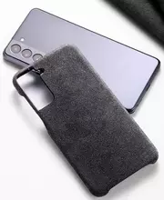 Чохол бампер Anomaly Alcantara для Samsung Galaxy S21 Plus Black (Чорний)