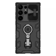 Противоударный чехол для Samsung Galaxy S23 Ultra Nillkin CamShield Armor Pro (шторка на камеру) Black (Черный) 6902048258358