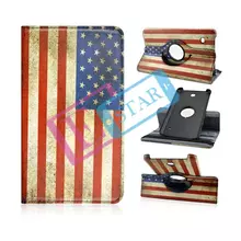 Чехол книжка TTX United States flag patern Leather Series Case 360° поворотный кожа для Samsung Galaxy Tab 4 8.0 SM-T330 T331