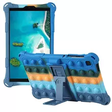 Силиконовый чехол бампер Ainiyo Pop It cover для Samsung Galaxy Tab A7 Lite 8.7&quot; SM-T220 T225 2021 Синяя радуга