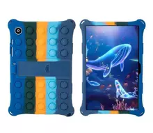 Силиконовый чехол бампер Ainiyo Pop It cover для Samsung Galaxy Tab A8 10.5&quot; SM-X200 X205 2021 Синяя радуга