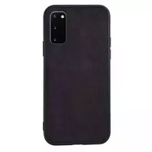 Премиальный чехол бампер для Samsung Galaxy A24 Anomaly Alcantara Black (Черный)