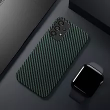 Ультратонкий чохол бампер для Samsung Galaxy S21 FE Anomaly PC Carbon Green (Зелений)