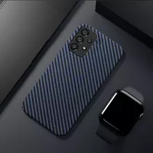 Ультратонкий чехол бампер для Samsung Galaxy A53 5G Anomaly PC Carbon Blue (Синий)