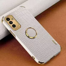Противоударный чехол бампер для Samsung Galaxy M14 Anomaly Hybrid Armor (встроенная подставка) Gold (Золотой)