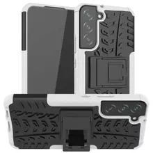Противоударный чехол бампер Spigen Slim Armor (встроенная подставка) для Samsung Galaxy S22 Plus Black (Черный) ACS03977