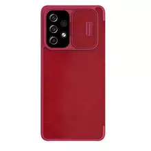 Чехол книжка Nillkin Qin Pro (шторка на камеру) для Samsung Galaxy A53 5G Red (Красный)