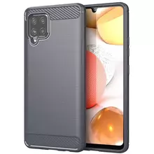 Противоударный чехол бампер для Samsung Galaxy M42 5G iPaky Carbon Fiber Grey (Серый)