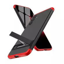 Ультратонкий чехол бампер для Samsung Galaxy A34 GKK Dual Armor Black / Red (Черный / Красный)