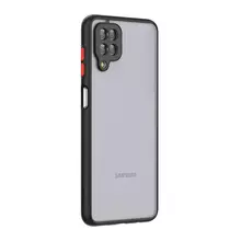 Противоударный чехол бампер для Samsung Galaxy A22 5G iPaky Carbon Fiber Grey (Серый)