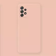 Чехол бампер для Samsung Galaxy A22 5G Anomaly Silicone (с микрофиброй) Sand Pink (Песочный Розовый)