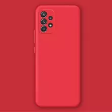 Чехол бампер для Samsung Galaxy A22 5G Anomaly Silicone (с микрофиброй) Red (Красный)