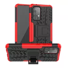 Противоударный чехол бампер для Samsung Galaxy A53 5G Nevellya Case (встроенная подставка) Red (Красный)