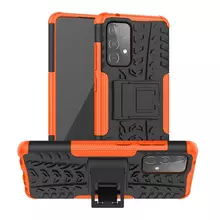 Противоударный чехол бампер для Samsung Galaxy A53 5G Nevellya Case (встроенная подставка) Orange (Оранжевый)