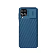Противоударный чехол бампер Nillkin CamShield (шторка на камеру) для Samsung Galaxy M33 Blue (Синий)
