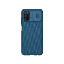 Чехол бампер Nillkin Super Frosted Shield для Samsung Galaxy A03s (EU) Blue (Синий)