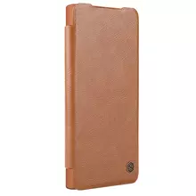 Чехол книжка для Samsung Galaxy S24 Nillkin Qin Prop Brown (Коричневый)