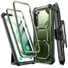 Противоударный чехол бампер i-Blason Armorbox (2 рамки в комплекте) для Samsung Galaxy S23 Guldan (Зеленый)