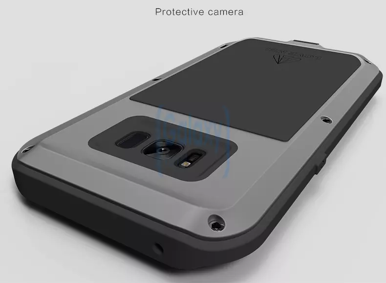 Противоударный металлический Чехол бампер Love Mei Powerful для Samsung Galaxy S8 Plus Black (Черный)