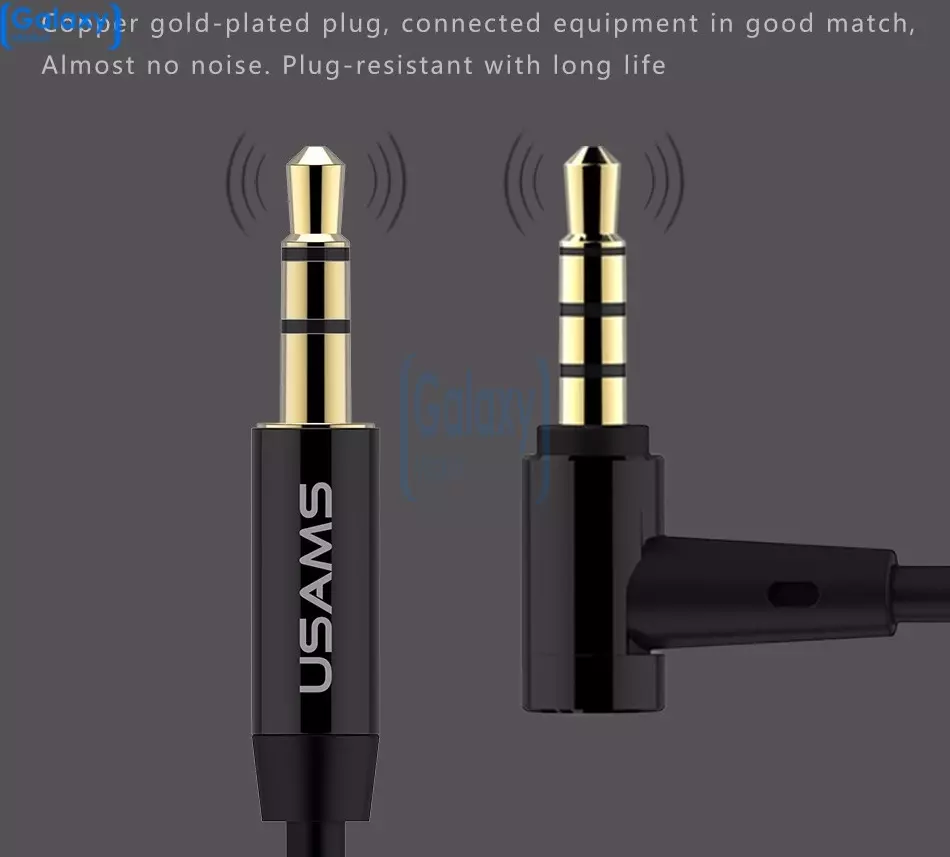 Универсальный кабель AUX USAMS whit mic для смартфонов Black (Черный) US-SJ064 Универсальный кабель AUX USAMS whit mic для смартфонов Black (Черный) US-SJ064