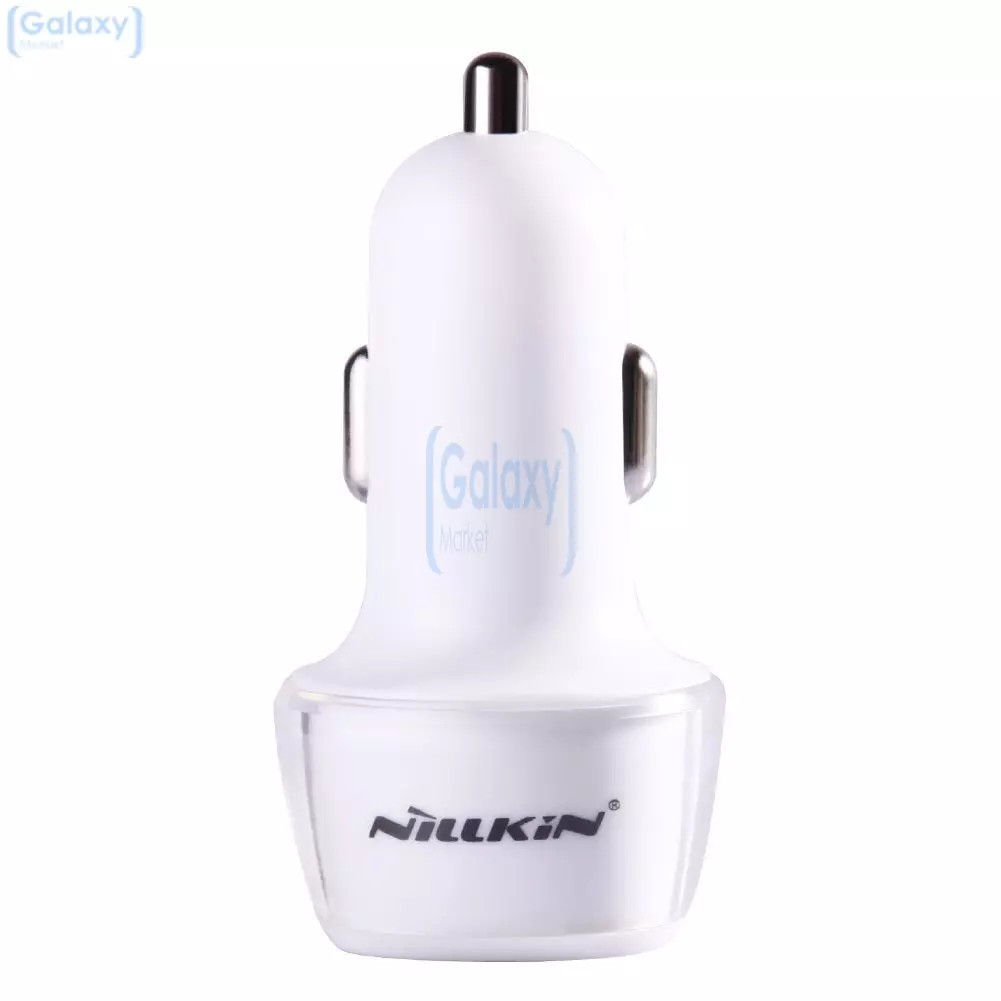 Оригинальная автомобильная зарядка от прикуривателя Nillkin Jelly car charger Dual USB (Белый)