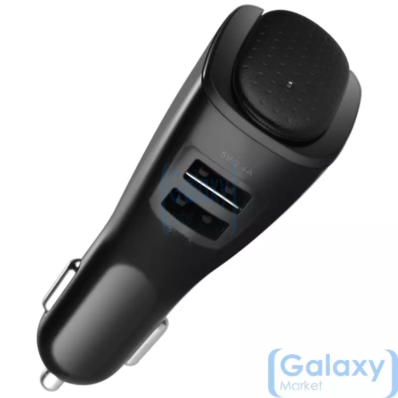 Bluetooth гарнитура и Автомобильное Зарядное Устройство от прикуривателя 2 в 1 Benks Earbuds Car Charger для смартфонов White (Белый)