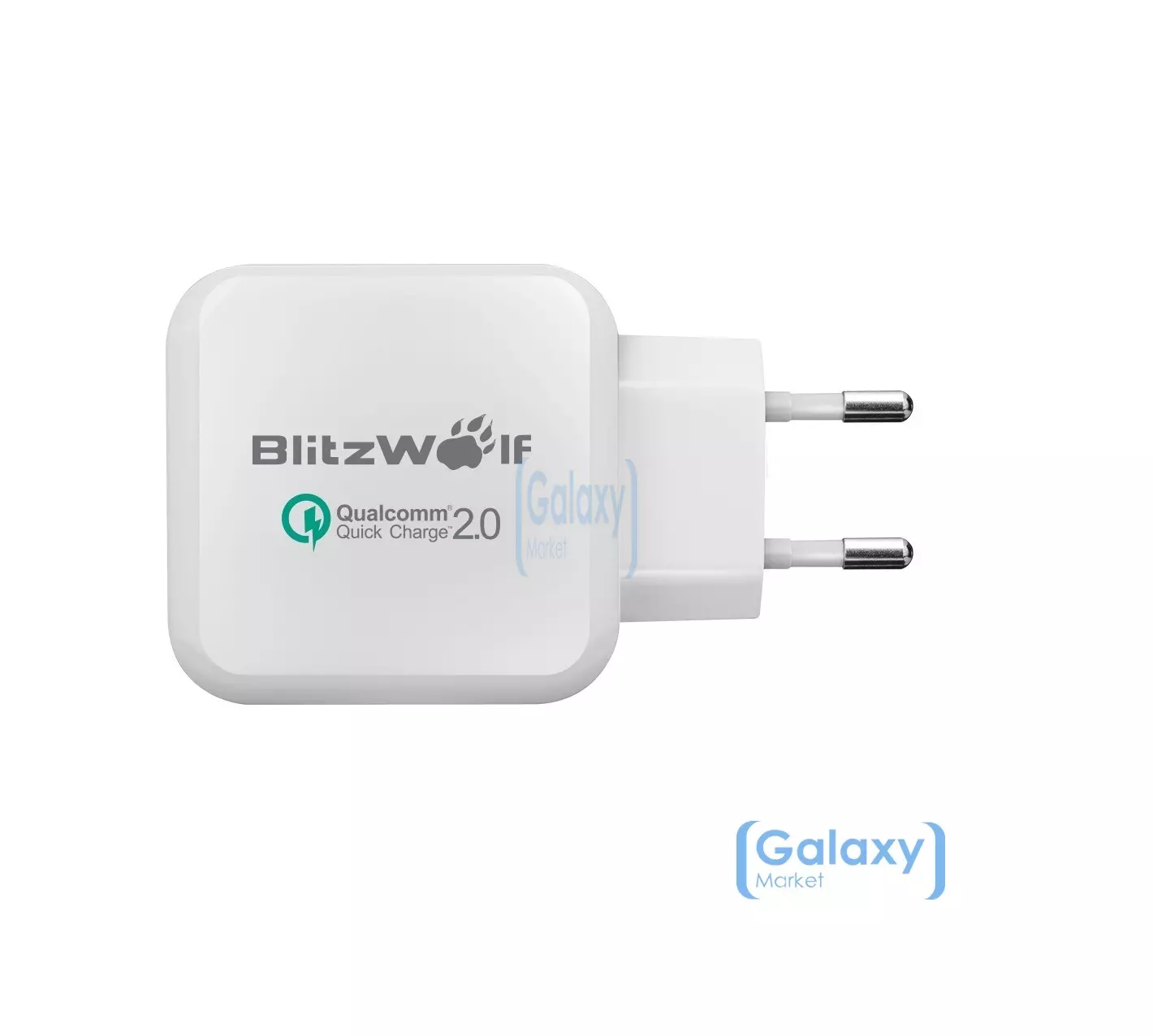 Сетевая зарядка для смартфонов BlitzWolf QC2.0+2.4A 30W Dual USB Power 3S Tech White (Белый) BW-S2QC