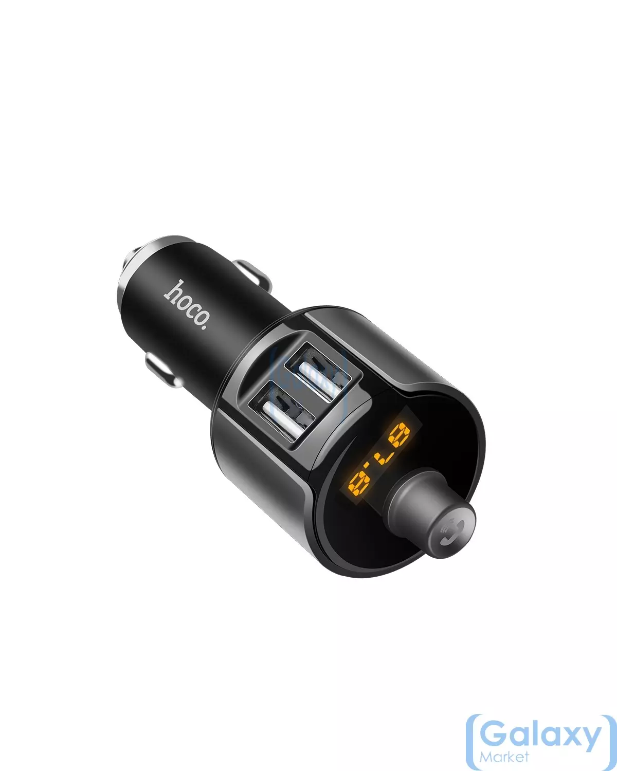 Автомобильная зарядка с дисплеем от прикуривателя для смартфона Hoco E19 Smar Vehicle Mounted Bluetooth FM Lancher Black (Черный)