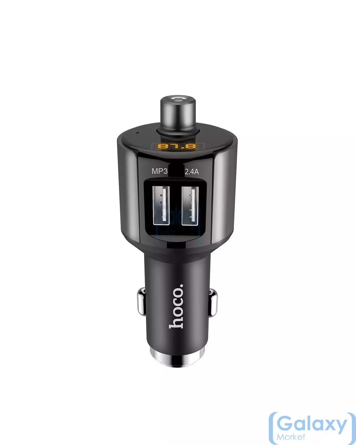 Автомобильная зарядка с дисплеем от прикуривателя для смартфона Hoco E19 Smar Vehicle Mounted Bluetooth FM Lancher Black (Черный)