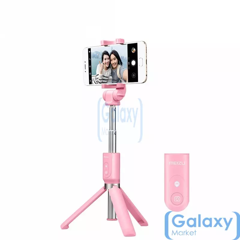  Селфи палка штатив Meizu Bluetooth self-timer для смартфонов Pink (Розовый)