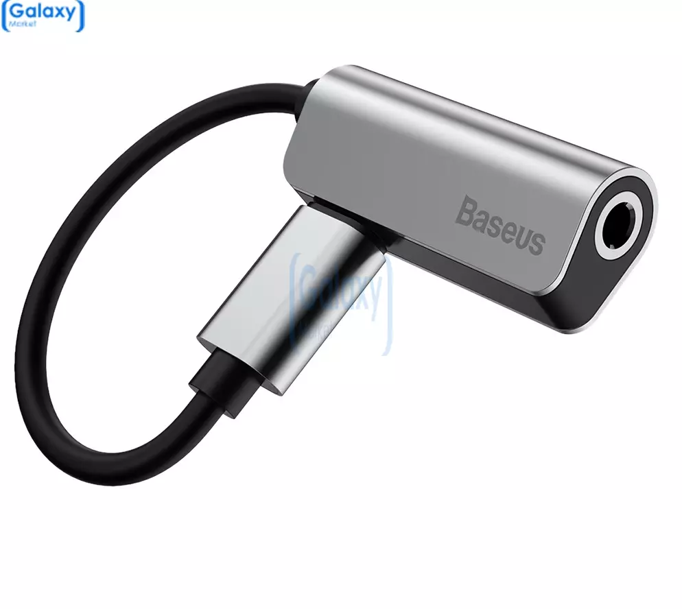 Модифицированый кабель переходник Baseus Lightning to Jack 3.5mm Adapter Cable Silver (Серебристый)