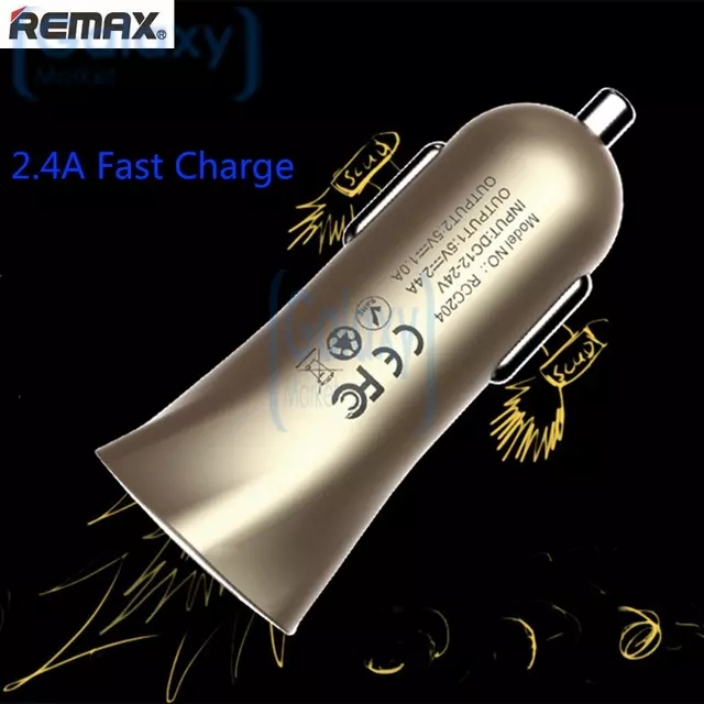 Автомобильная зарядка от прикуривателя Remax Speed 7 2.4A (Серебро) RCC204