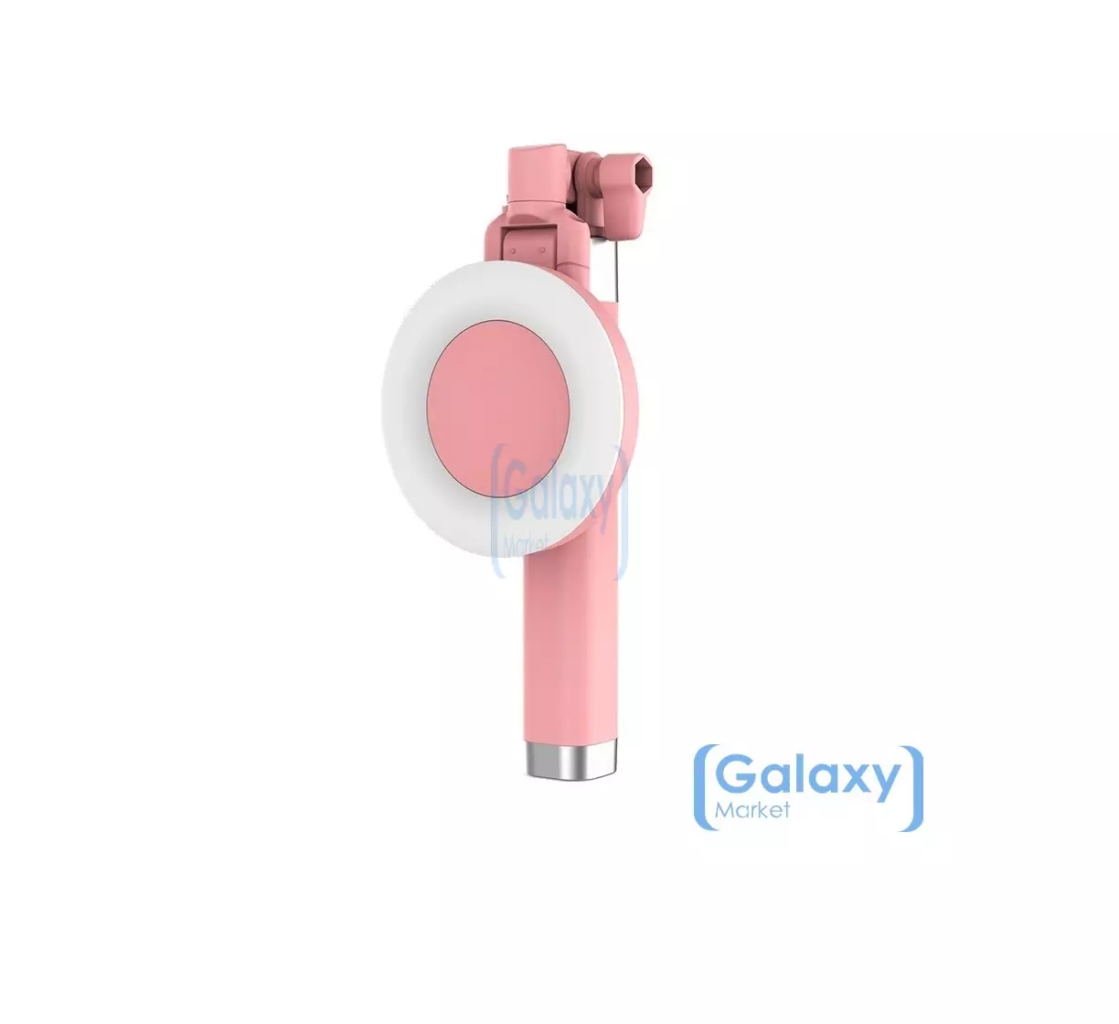 Оригинальная селфи палка Rock c светодиодной подсветкой для Apple iPhone смартфонов Pink (Розовый) ROT0770