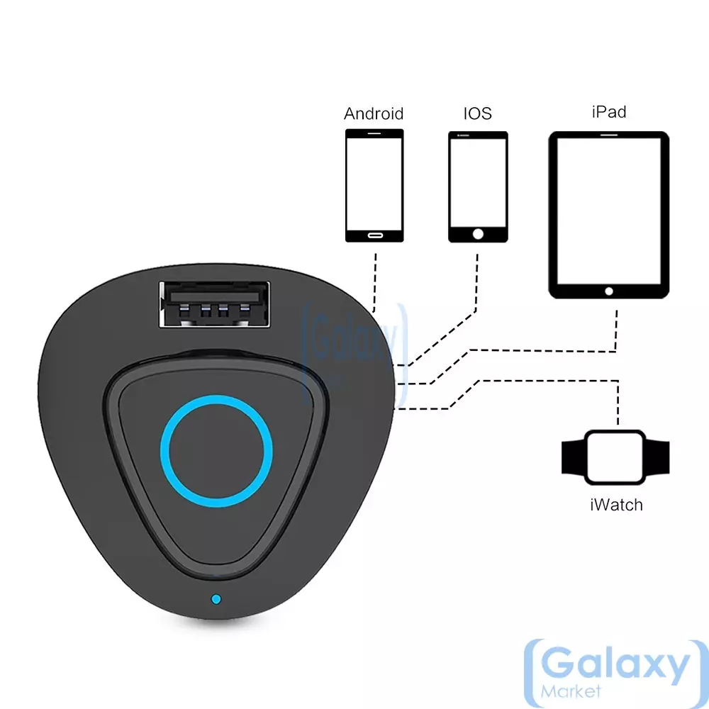 Автомобильная зарядка от прикуривателя и Bluetooth гарнитура 2 в 1 Rock Muca для смартфонов White (Белый)