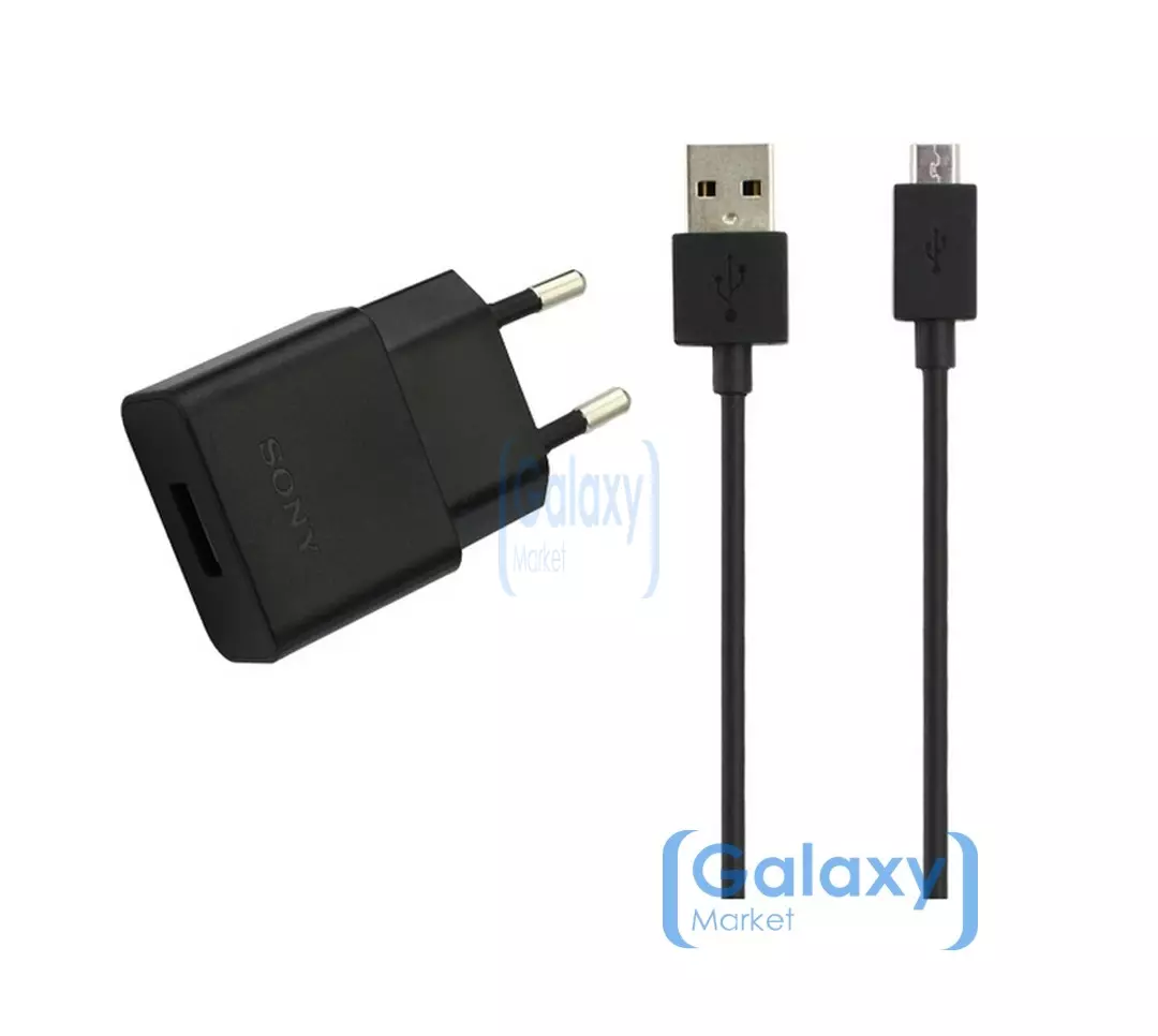 Оригинальная зарядная станция Sony USB Charger UCH20 для смартфонов и телефонов от розетки 220В Black (Черный)