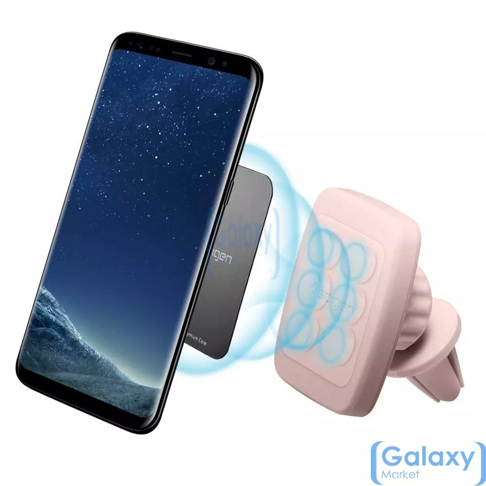 Магнитный автомобильный держатель Spigen Kuel® H12 Hexa-Core Magnetic Air Vent Car Mount Midnight Pink Sand (Розовый)