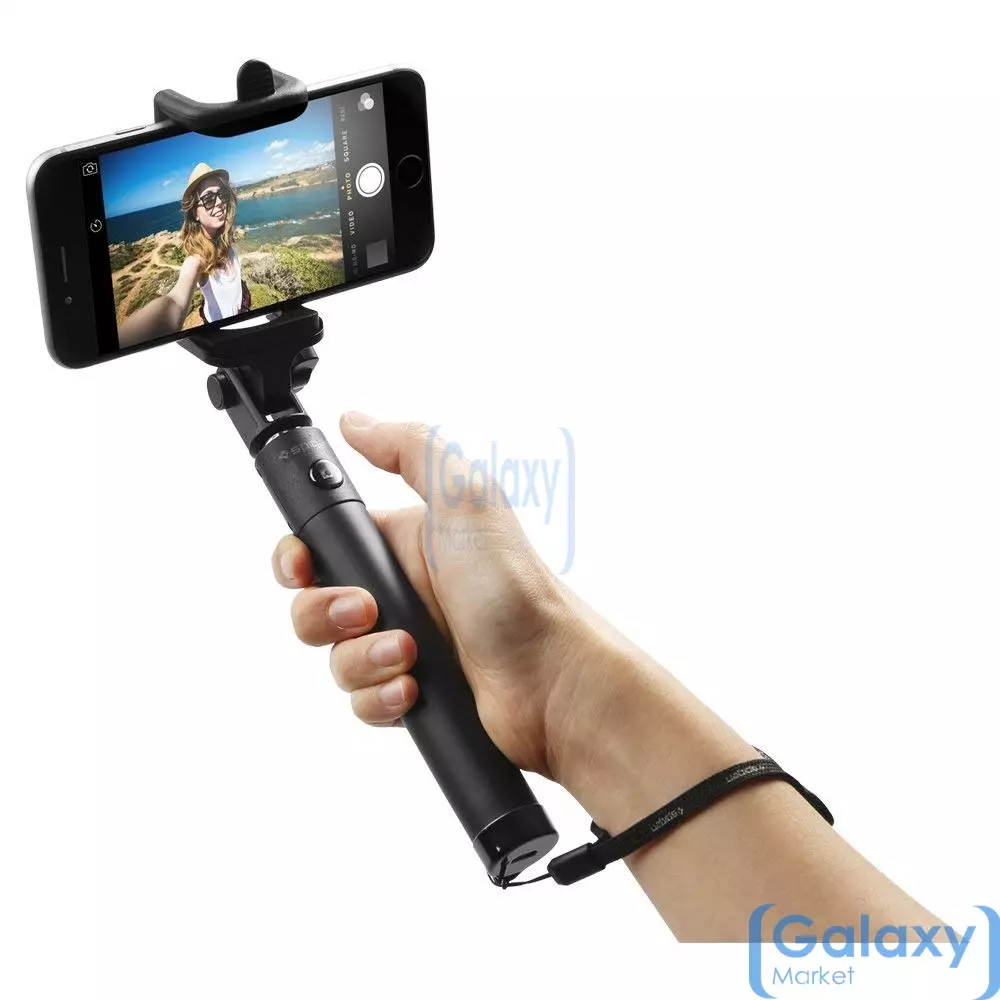  Оригинальная селфи палка BlueTooth Spigen Selfie Stick S520 для смартфона Black (Черный) SGP11721