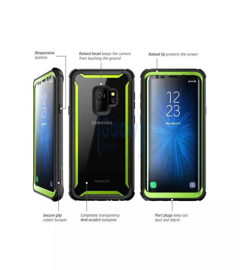Чехол бампер i-Blason Ares Case для Samsung Galaxy S9 Green (Зеленый)