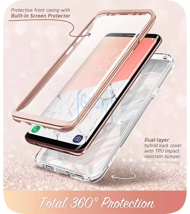 Чехол бампер i-Blason Cosmo Glitter для Samsung Galaxy S9 Plus Marble (Мрамор)