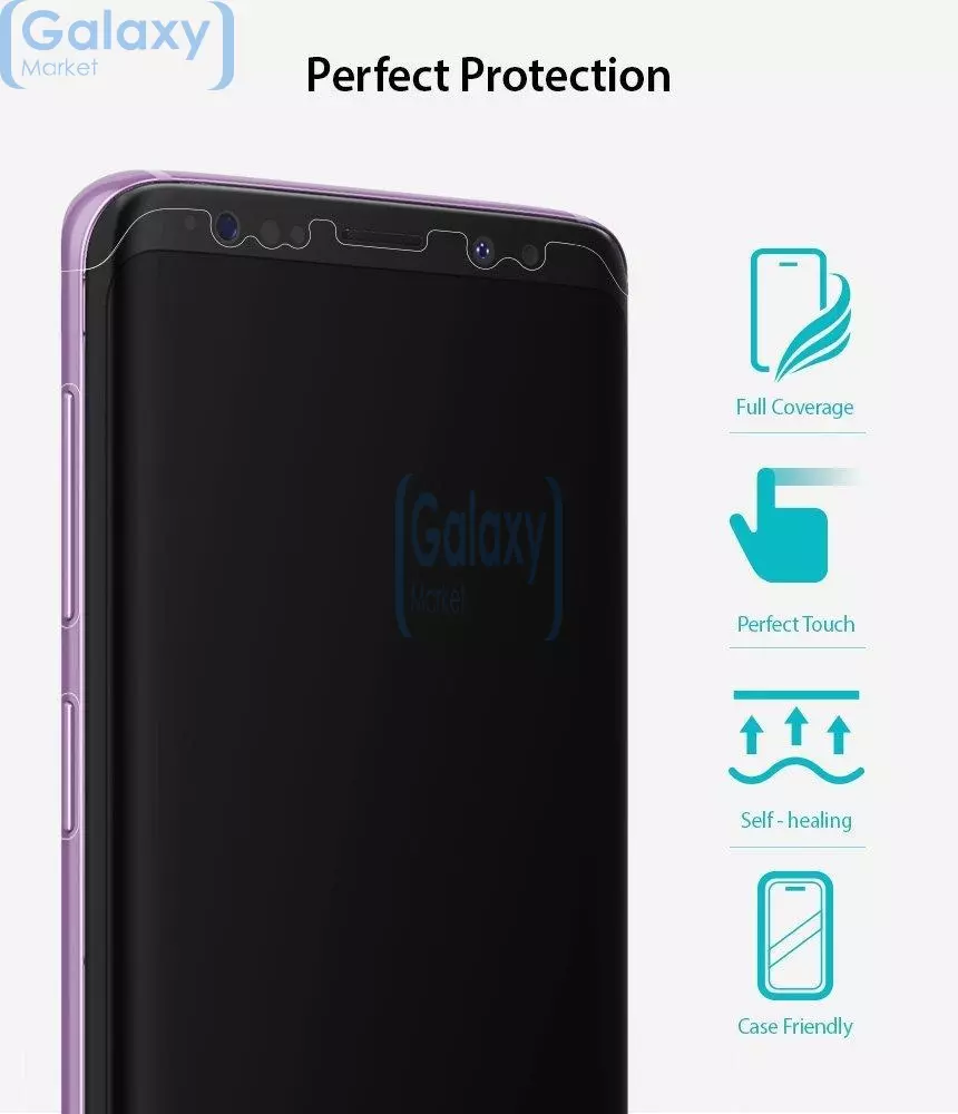 Защитная пленка Ringke Full Cover Invisible Deffender Film 2+1 PACK для Samsung Galaxy S9 Plus