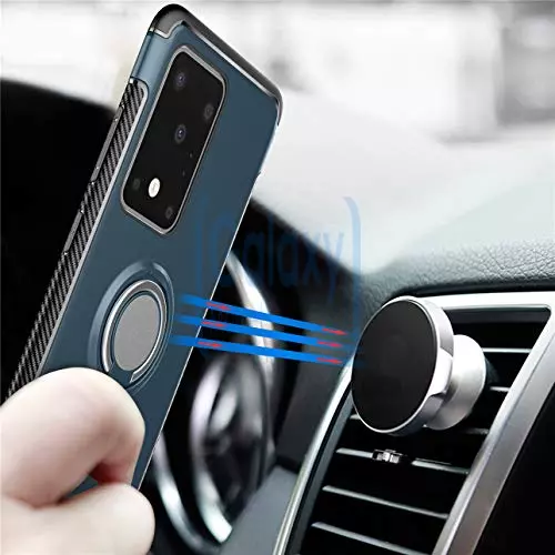 Чехол бампер Anomaly Magnetic Ring Standings Case для Samsung Galaxy S20 Ultra Nevy (Тёмно-Синий)