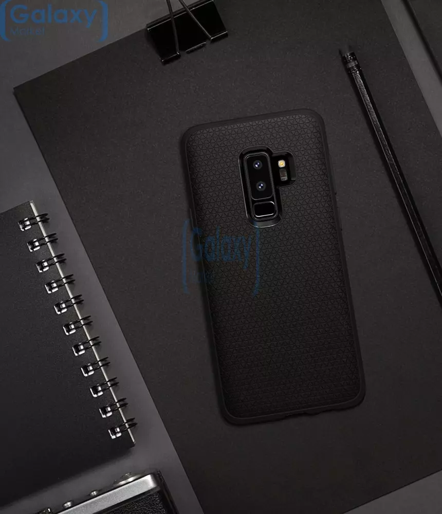 Чехол бампер Spigen Case Liquid Armor Series для Samsung Galaxy S9 Plus Black (Черный)