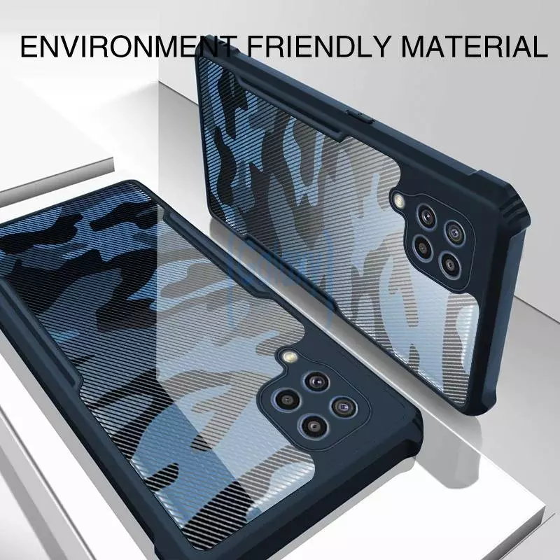 Чехол бампер для Samsung Galaxy A22 Anomaly Camo Design Black (Черный)