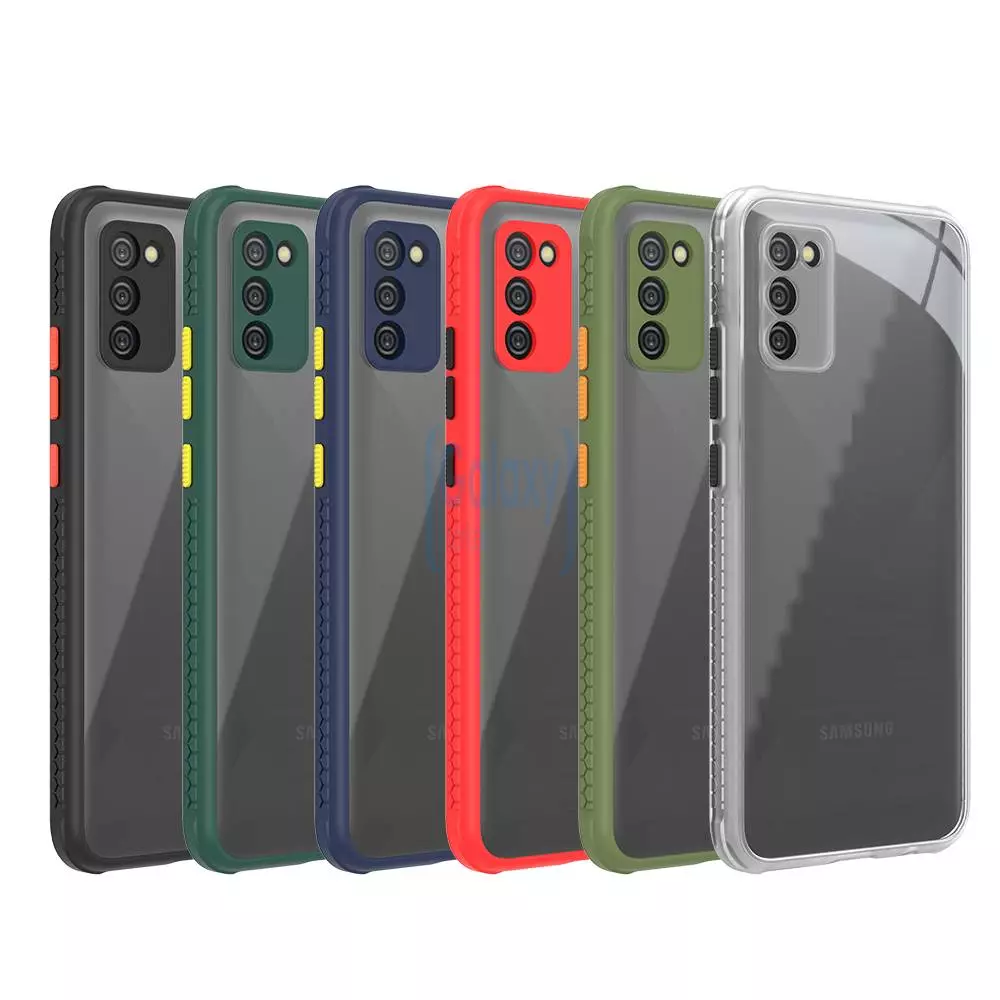 Чехол бампер для Samsung Galaxy A02s / A03s Anomaly Fusion-X Lite Transparent White (Прозрачный Белый)