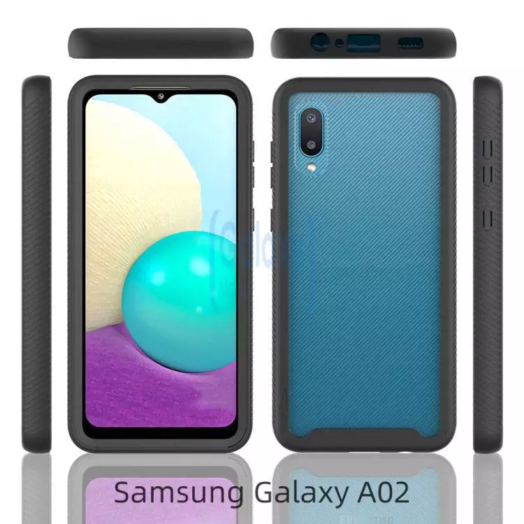 Чехол бампер для Samsung Galaxy A02 Anomaly Hybrid 360 Black (Черный)