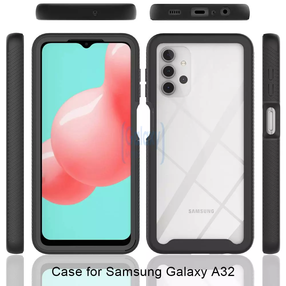 Чехол бампер для Samsung Galaxy A32 Anomaly Hybrid 360 Matte Pink/Gray (Матово-розовый/Серый)