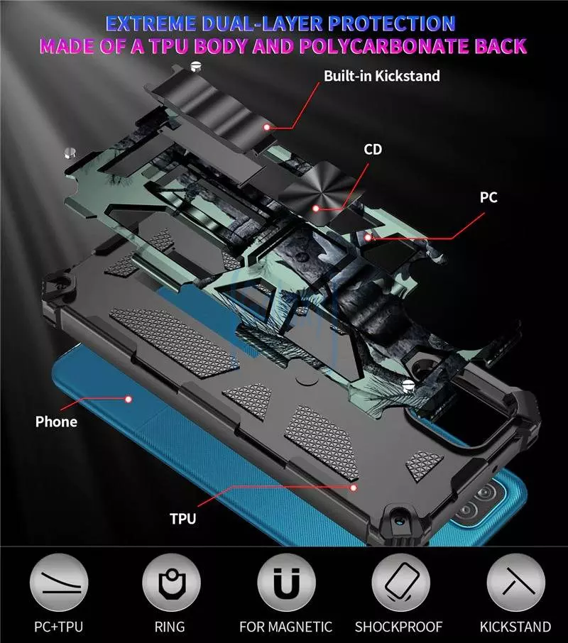 Чехол бампер для Samsung Galaxy A12 Anomaly Hybrid Armor Gold (Золото) Чехол бампер для Samsung Galaxy A12 Anomaly Hybrid Armor Gold (Золото)