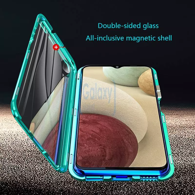 Чехол бампер для Samsung Galaxy A22 Anomaly Magnetic 360 With Glass Black (Черный)