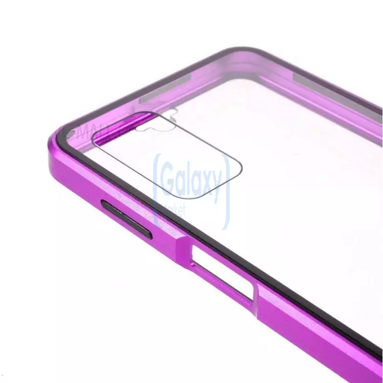 Чехол бампер для Samsung Galaxy A52 Anomaly Magnetic 360 With Glass Silver (Серебристый)