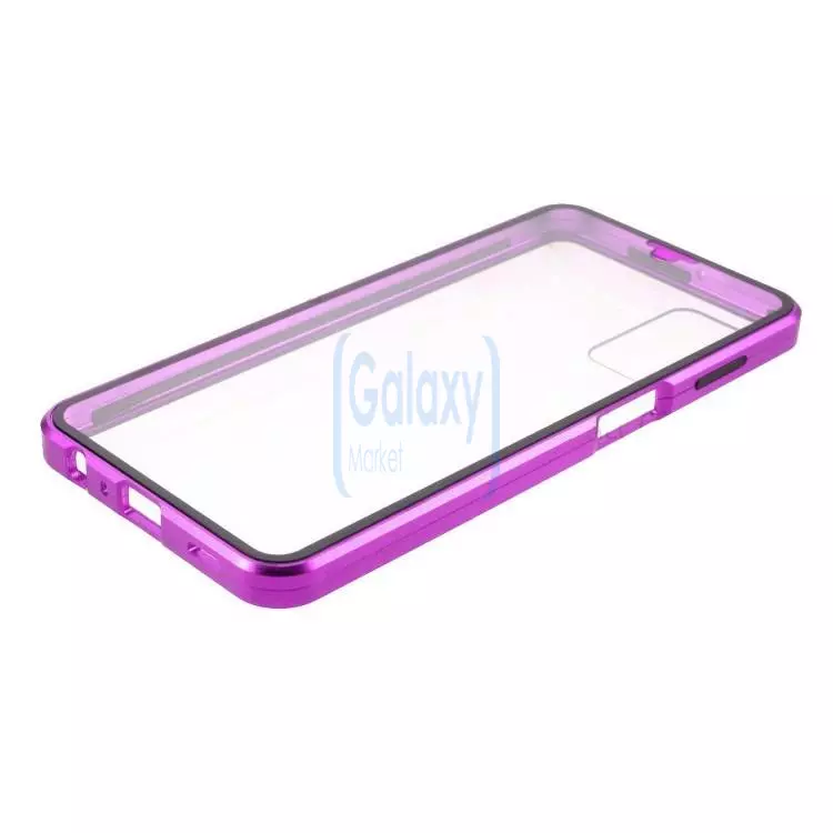 Чехол бампер для Samsung Galaxy A72 Anomaly Magnetic 360 With Glass Silver (Серебристый)